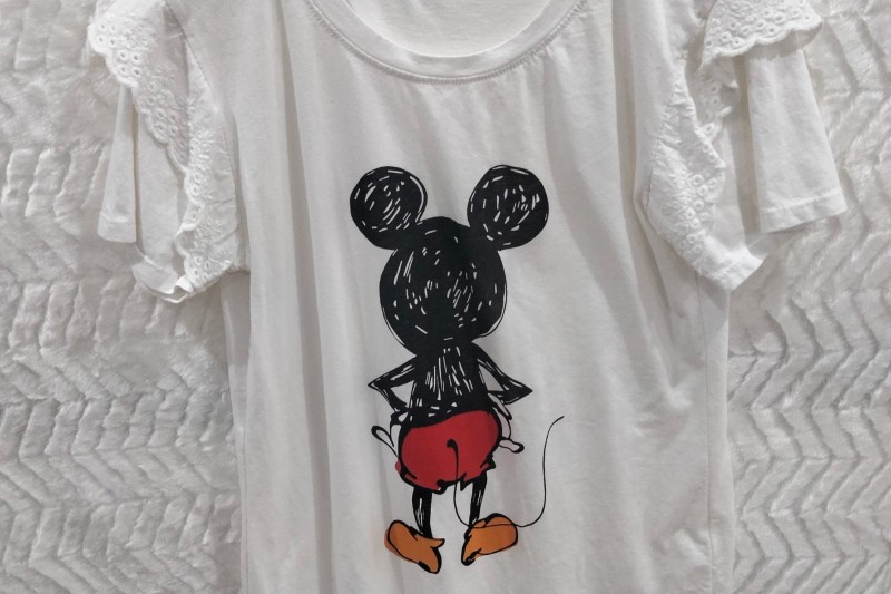 Bluzeczka na krótki rękaw Myszka Mickey kolor biały 2